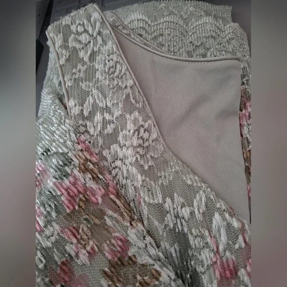 Vintage Easter Full Lace Detailed Elegant Floral Wedding Scalloped  Dress Small - Picture 11 of 12